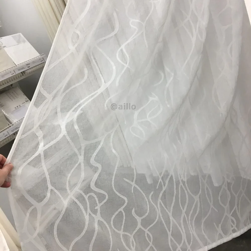 IKEA SPARVORT Sheer curtains, white